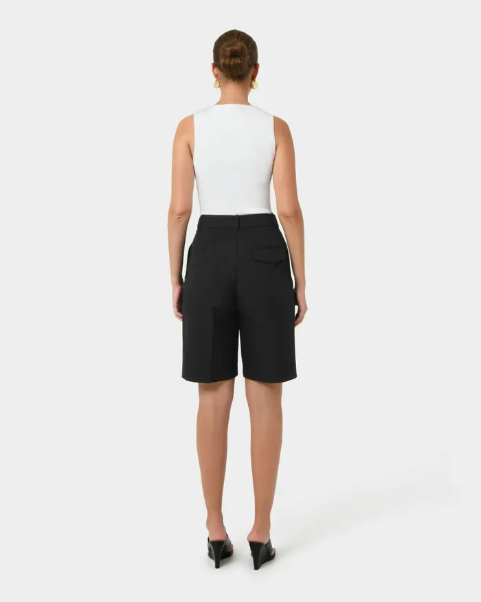 Forcast Sonique Tailored Short Sandblack Women Work Pants