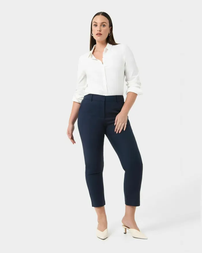 Forcast Stella HighWaist Trousers Navy Women HighWaisted Pants
