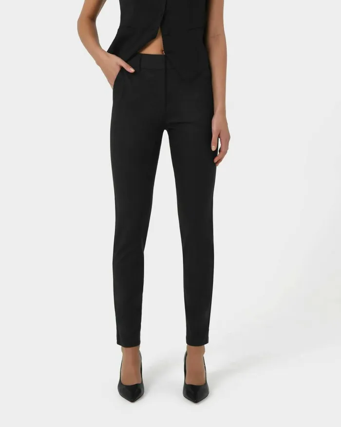 Forcast Stella Tall Trousers Navyblack Women HighWaisted Pants