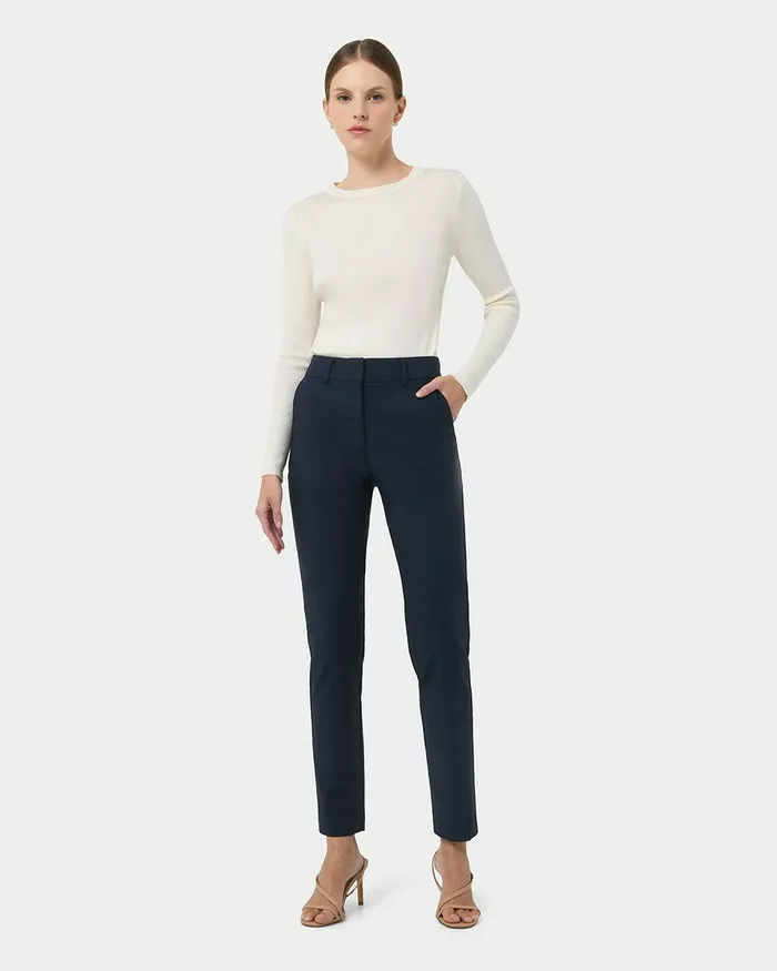 Forcast Stella Tall Trousers Navyblack Women HighWaisted Pants