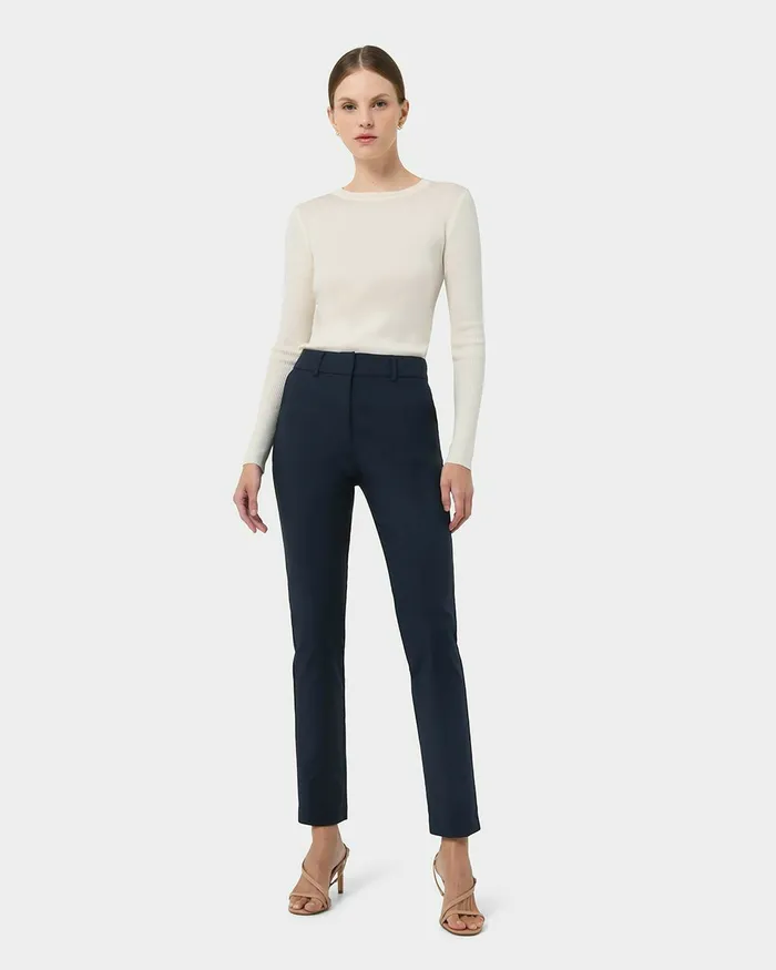 Forcast Stella Tall Trousers Navyblack Women HighWaisted Pants