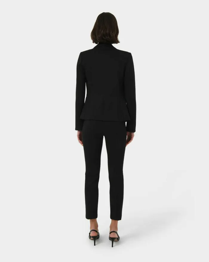 Forcast Sutton Single Breasted Blazer Black Women Jackets and Blazers