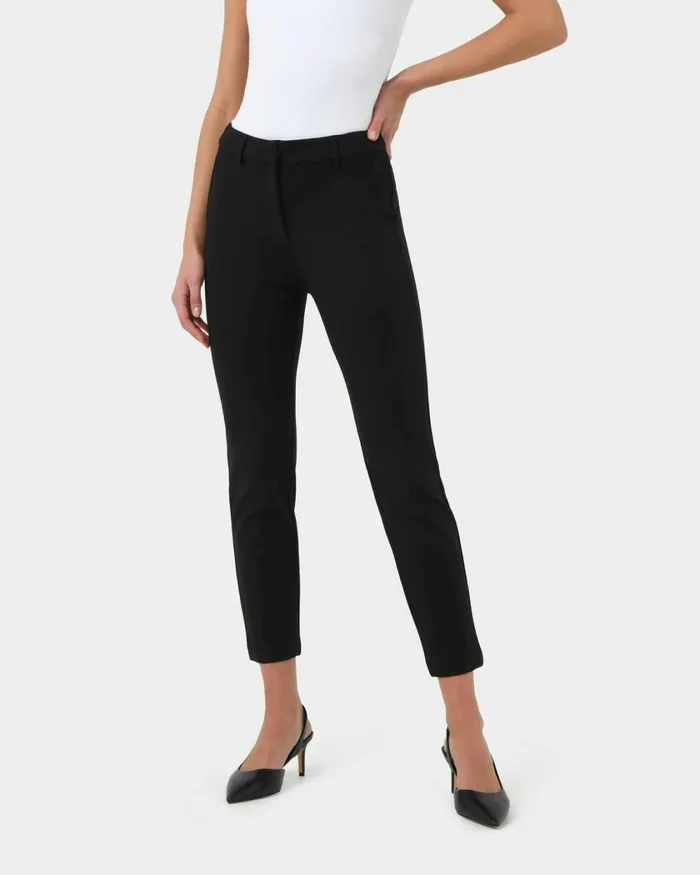 Forcast Sutton Slim Pant Black Women Cropped Pants