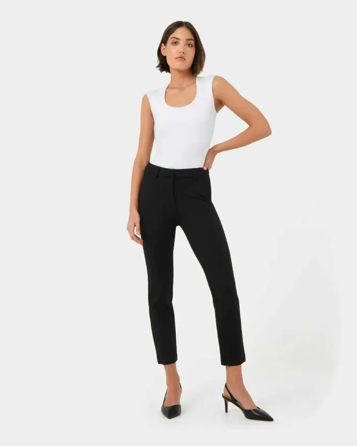 Forcast Sutton Slim Pant Black Women Cropped Pants