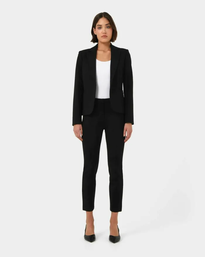 Forcast Sutton Slim Pant Black Women Cropped Pants