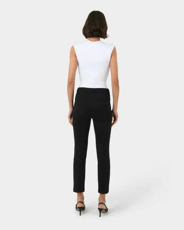 Forcast Sutton Slim Pant Black Women Cropped Pants