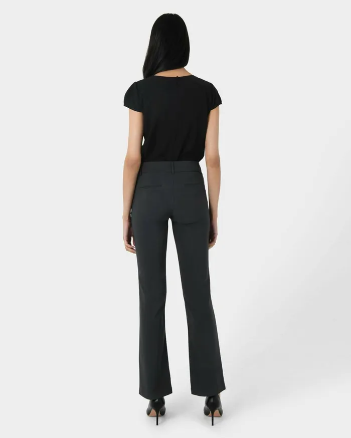 Forcast Tamera Pleated Round Neck Top Whiteblack Women TShirts and Tops