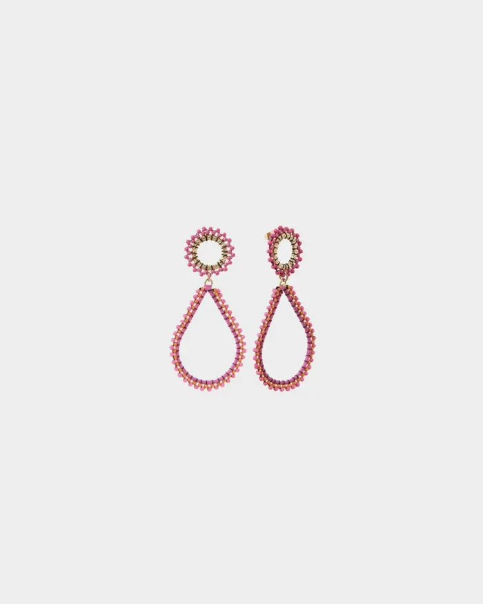 Forcast Tanya Beaded Earrings Pink Women Earrings