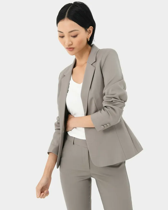Forcast Taylor 2 Suit Jacket Stonenavylight Greyblack Women Jackets and Blazers