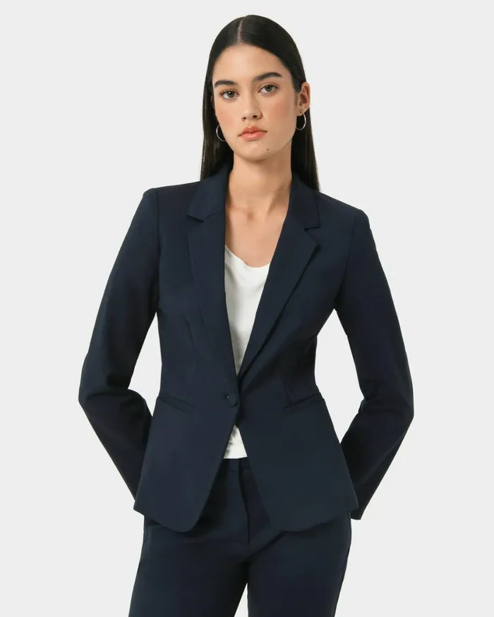 Forcast Taylor 2 Suit Jacket Stonenavylight Greyblack Women Jackets and Blazers