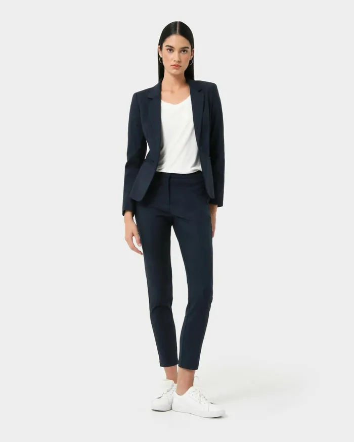 Forcast Taylor 2 Suit Jacket Stonenavylight Greyblack Women Jackets and Blazers