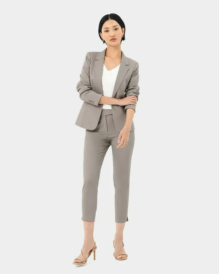 Forcast Taylor 2 Suit Jacket Stonenavylight Greyblack Women Jackets and Blazers