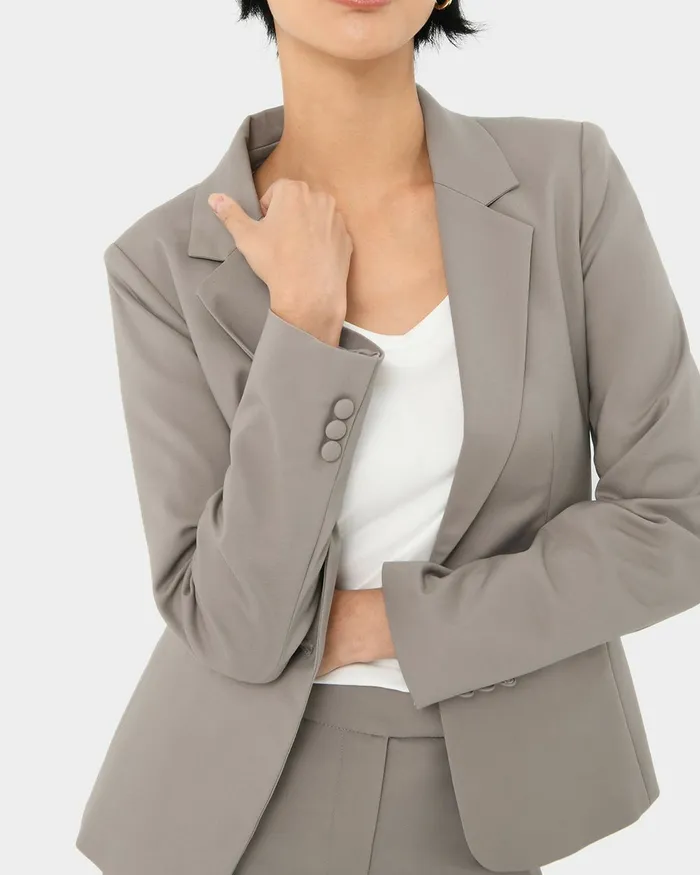 Forcast Taylor 2 Suit Jacket Stonenavylight Greyblack Women Jackets and Blazers