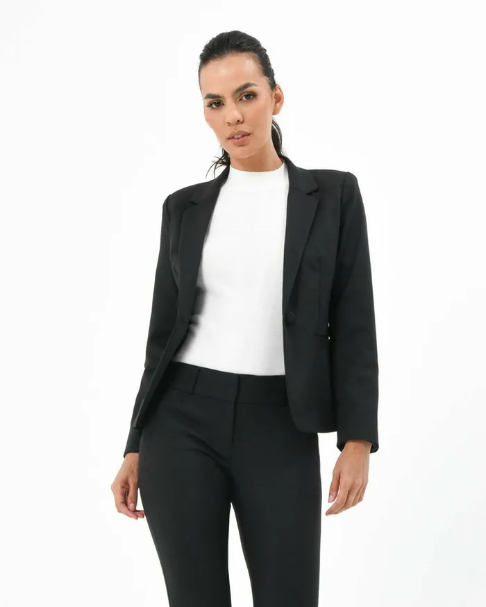 Forcast Taylor 2 Suit Jacket Stonenavylight Greyblack Women Jackets and Blazers