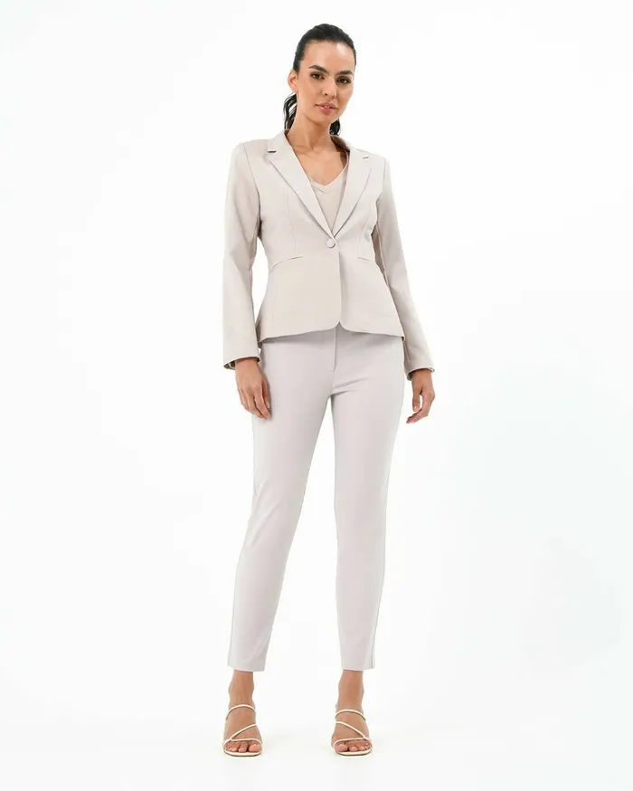 Forcast Taylor 2 Suit Jacket Stonenavylight Greyblack Women Jackets and Blazers