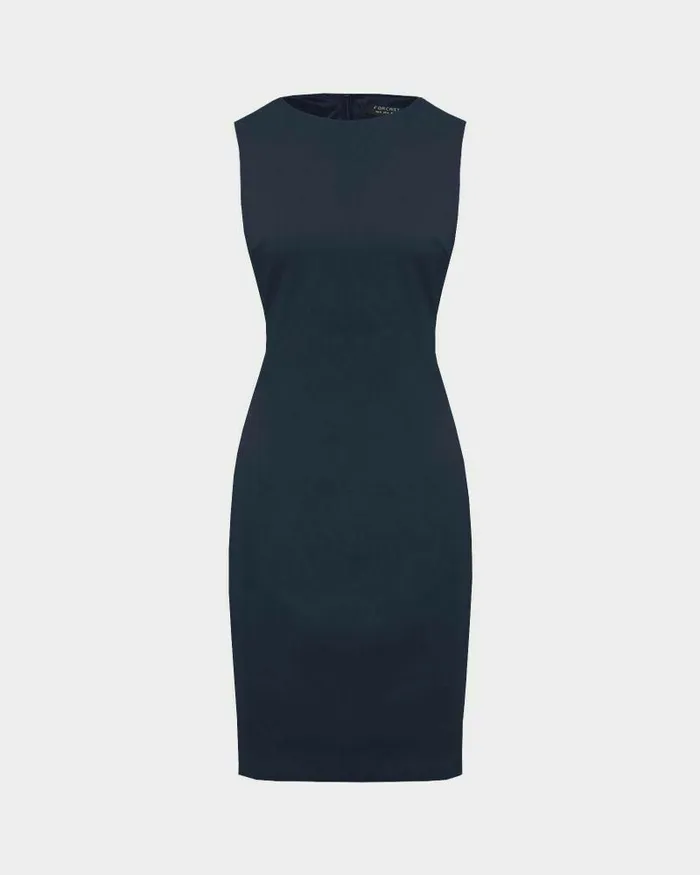 Forcast Taylor Fitted Dress Stonelight Birchnavymidnightlight Greyblack Women Work Dresses