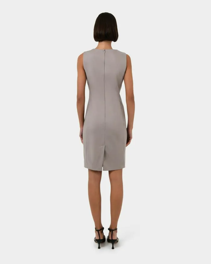 Forcast Taylor Fitted Dress Stonelight Birchnavymidnightlight Greyblack Women Work Dresses
