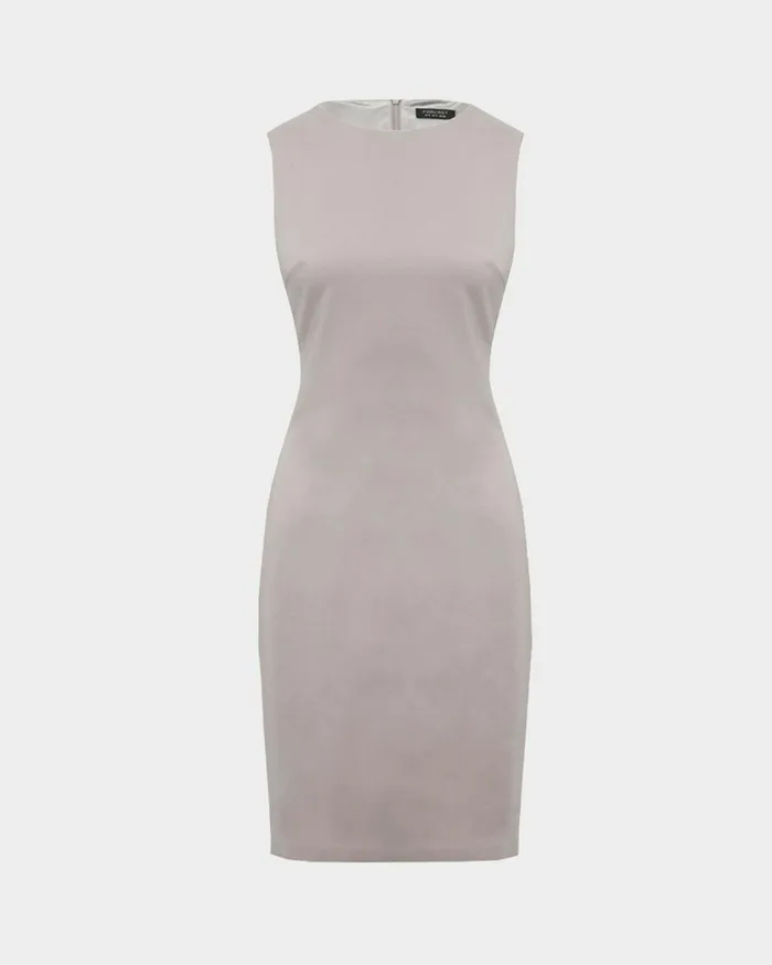 Forcast Taylor Fitted Dress Stonelight Birchnavymidnightlight Greyblack Women Work Dresses