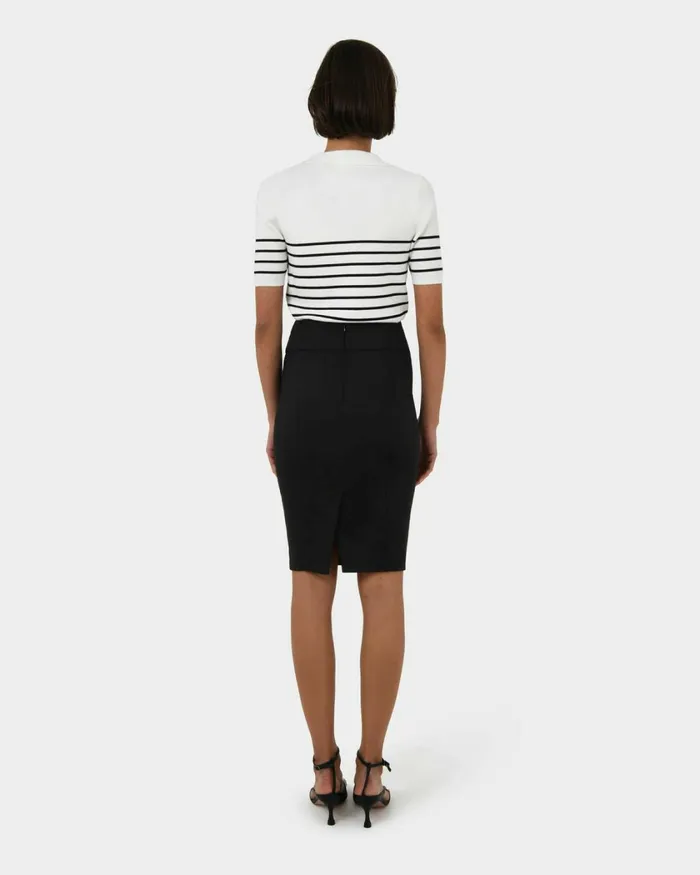 Forcast Taylor Pencil Skirt Stoneblack Women Work Skirts