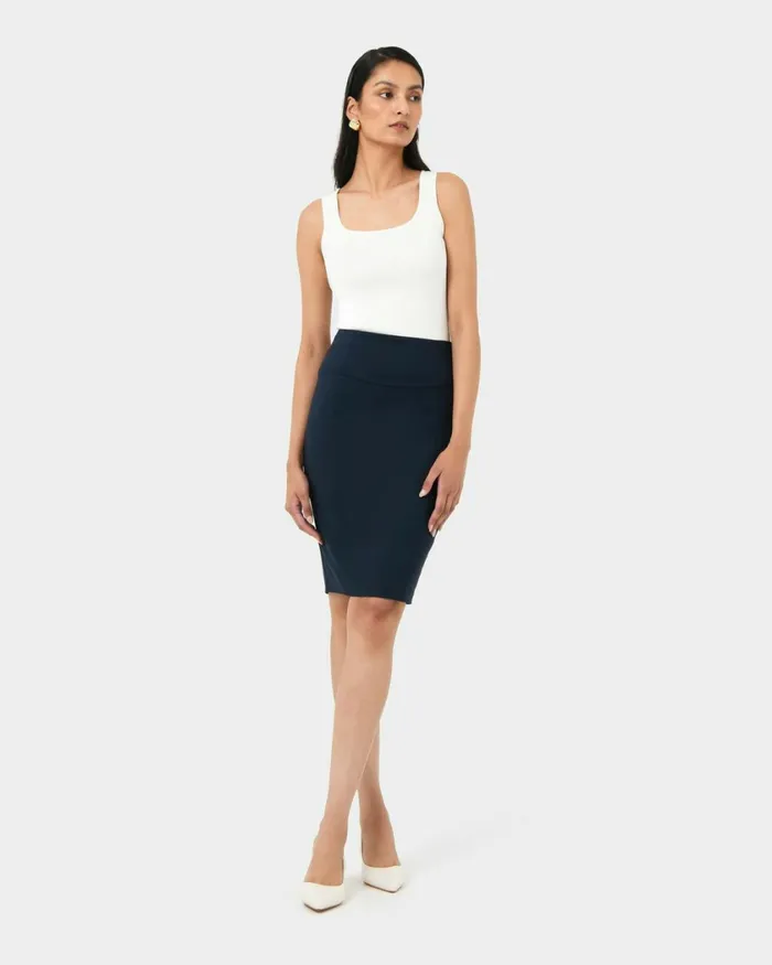Forcast Taylor Pencil Skirt Stoneblack Women Work Skirts