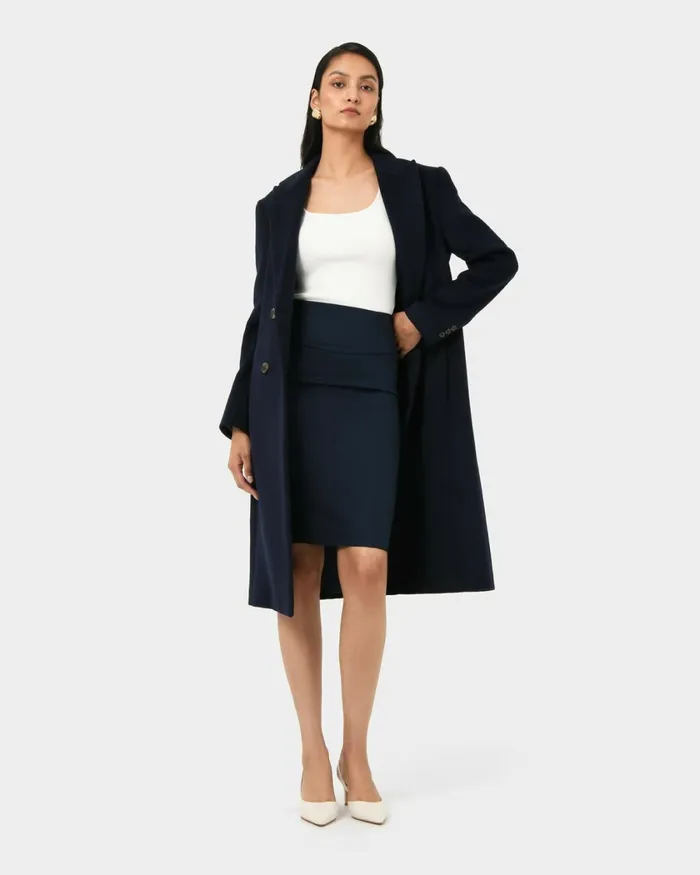 Forcast Taylor Pencil Skirt Stone Women Midi and Maxi Skirts