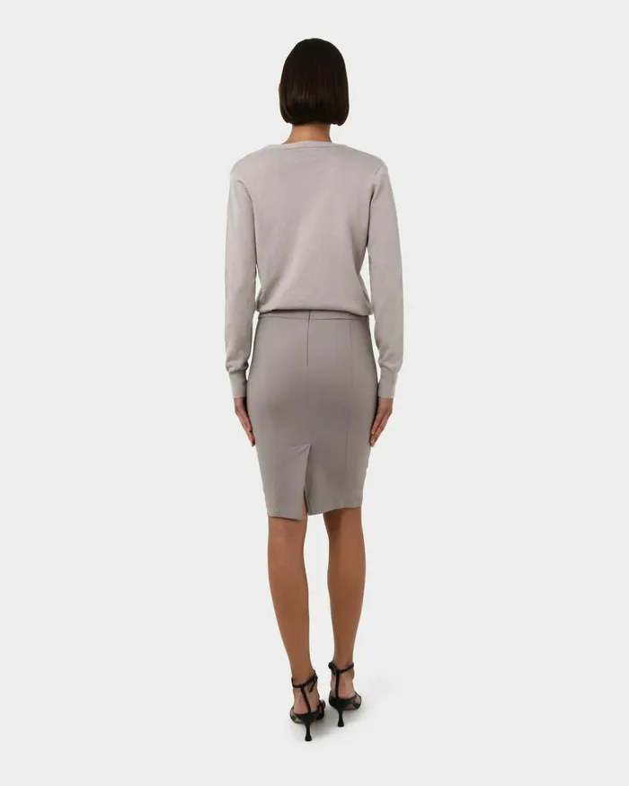 Forcast Taylor Pencil Skirt Stone Women Midi and Maxi Skirts