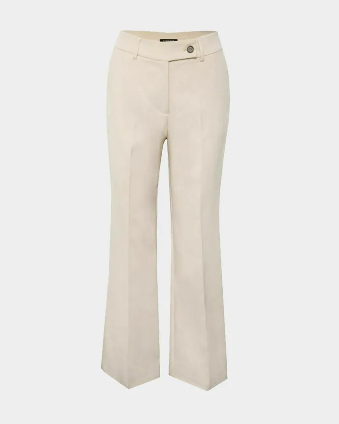 Forcast Teena Flare Pants Vanilla Women HighWaisted Pants