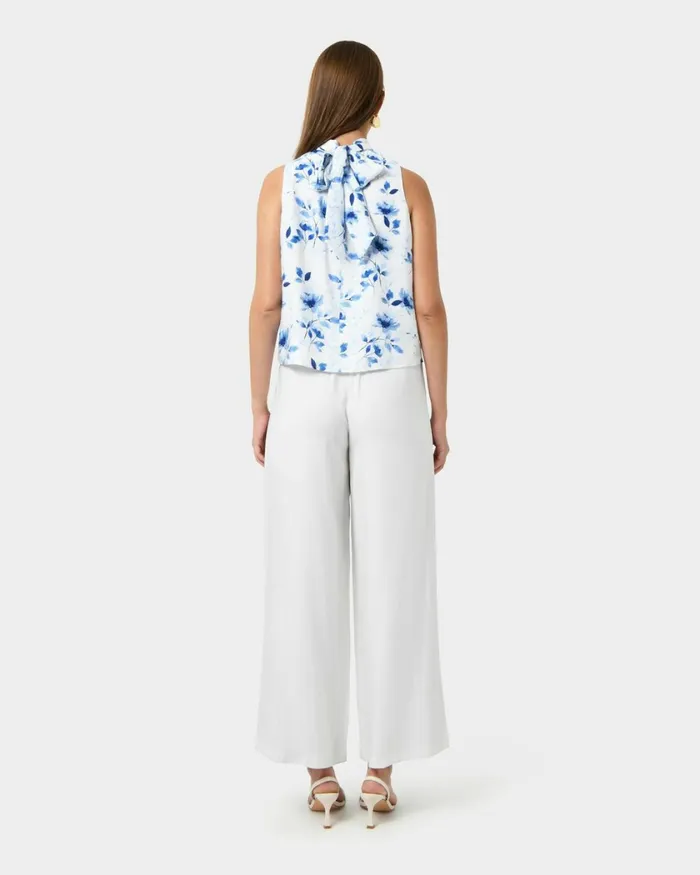 Forcast Tessie Halter Tie Top Women TShirts and Tops