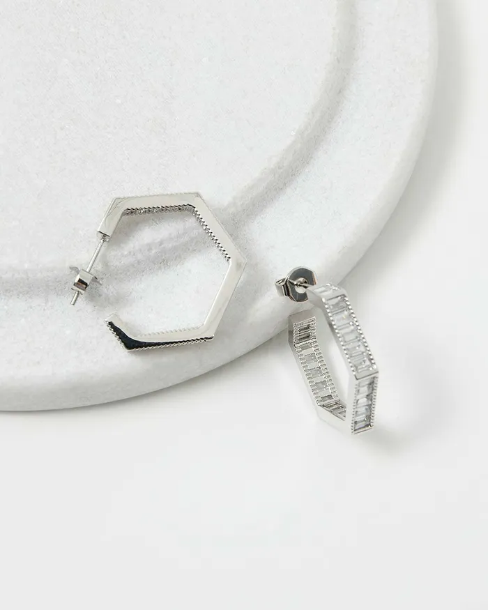 Forcast Tiara Sterling Silver Earrings Silver Women Earrings