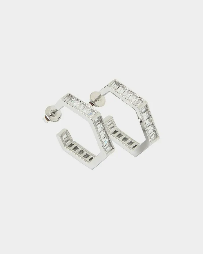 Forcast Tiara Sterling Silver Earrings Silver Women Earrings
