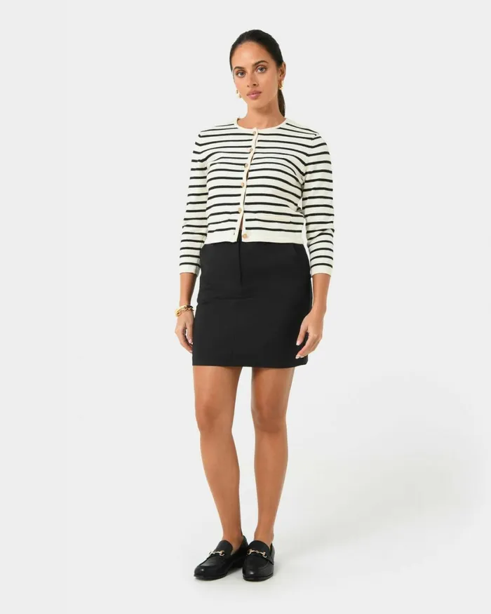 Forcast Tokyo Crop Cardigan Women Long Sleeve Tops