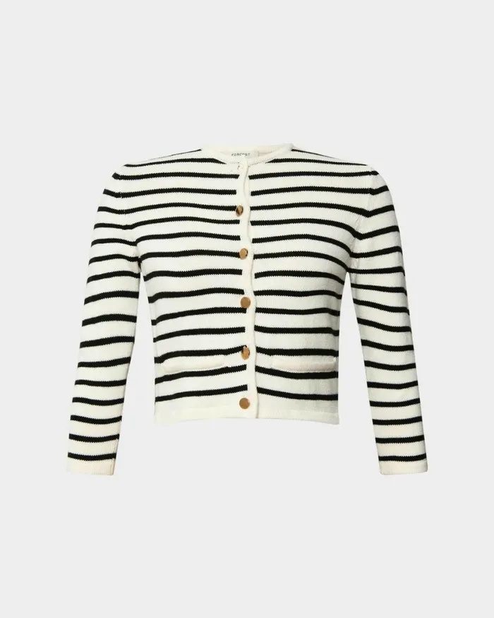 Forcast Tokyo Crop Cardigan Women Long Sleeve Tops