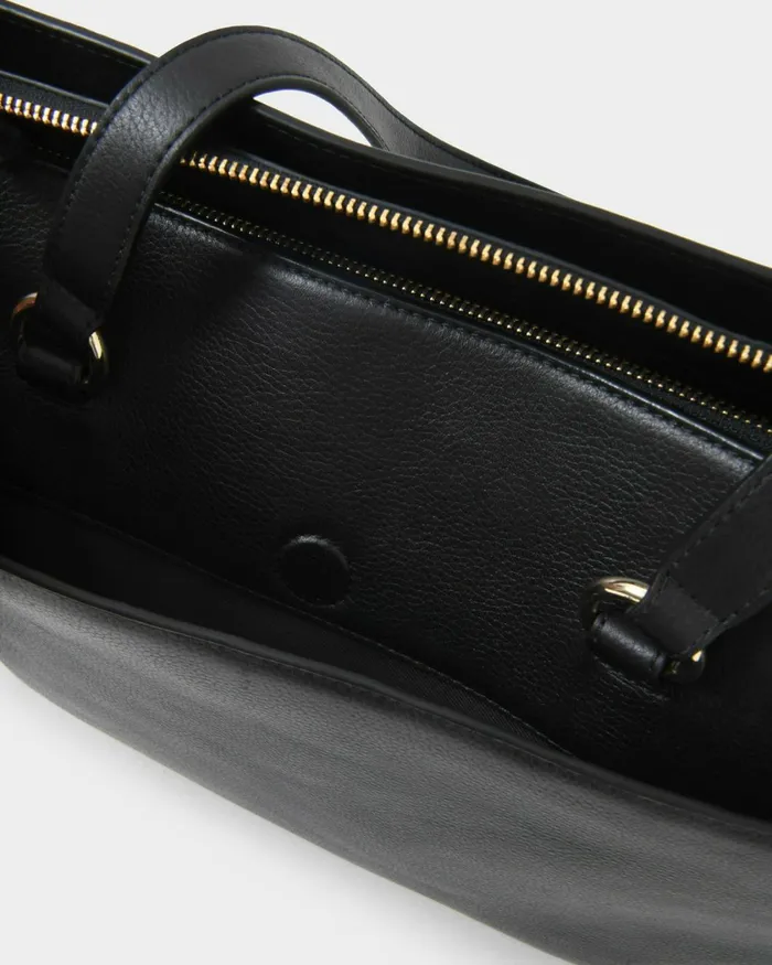 Forcast Valerie Leather Tote Bag Black Women Bags