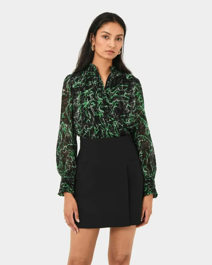 Forcast Veda Collar Blouse Women TShirts and Tops