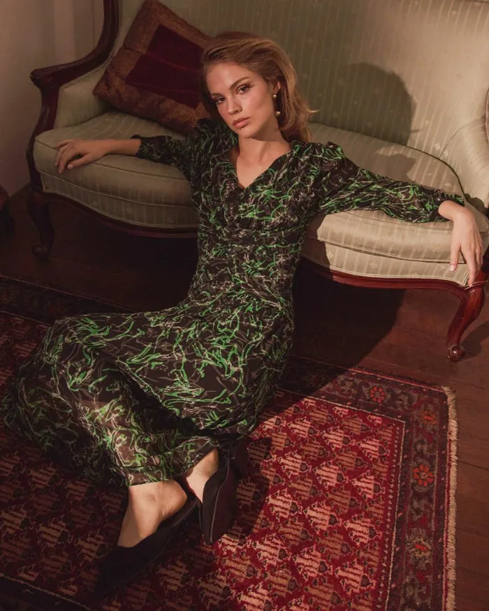 Forcast Veda Maxi Dress Women Midi Dresses