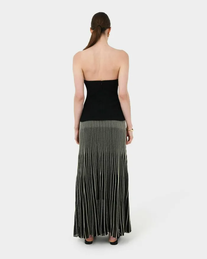 Forcast Veya Panel Bodice Black Women TShirts and Tops