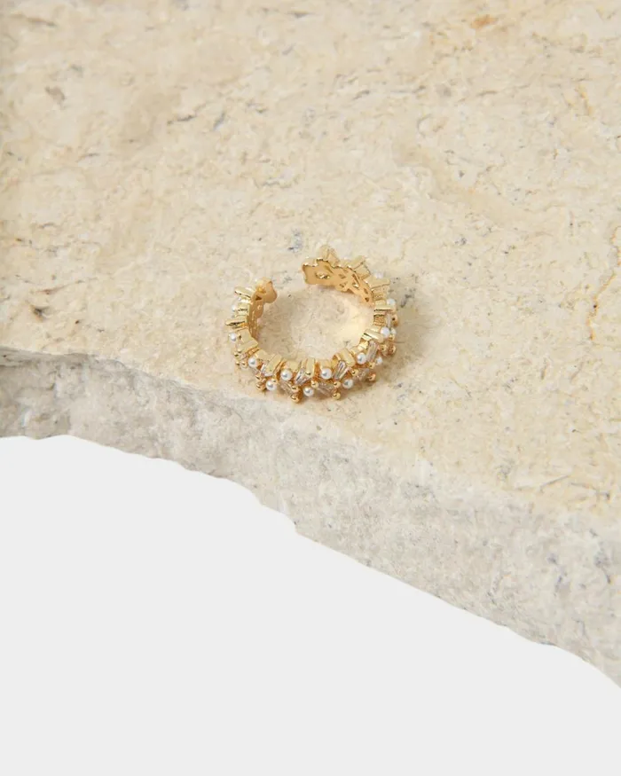 Forcast Viridiana 16k Gold Plated Ring Gold Women Rings