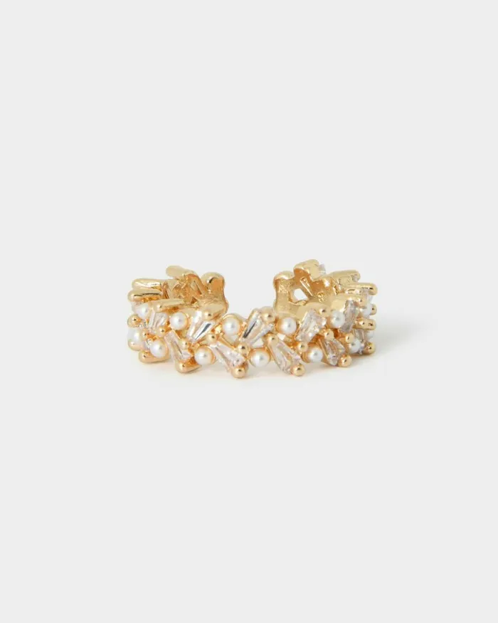 Forcast Viridiana 16k Gold Plated Ring Gold Women Rings