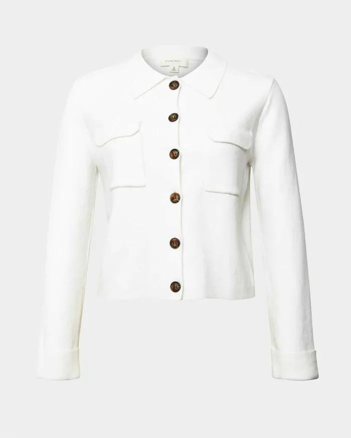Forcast Willow Collar Cardigan Camelivoryblack Women Long Sleeve Tops