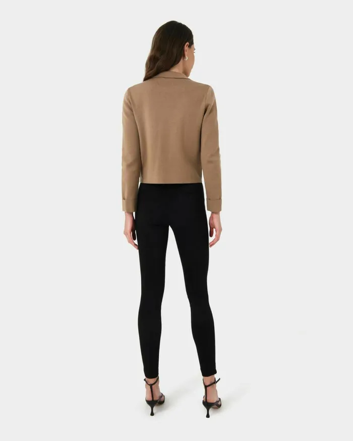 Forcast Willow Collar Cardigan Camelivoryblack Women Long Sleeve Tops