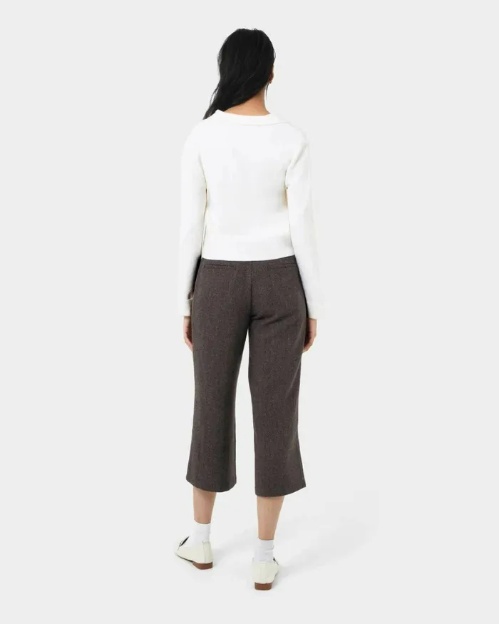 Forcast Willow Collar Cardigan Camelivoryblack Women Long Sleeve Tops
