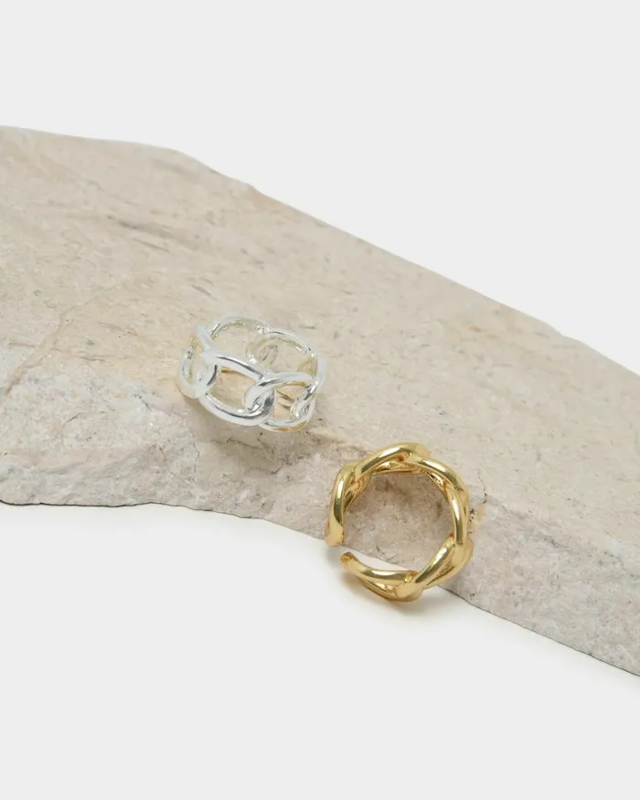 Forcast Wonder Chain Ring Goldsilver Women Rings