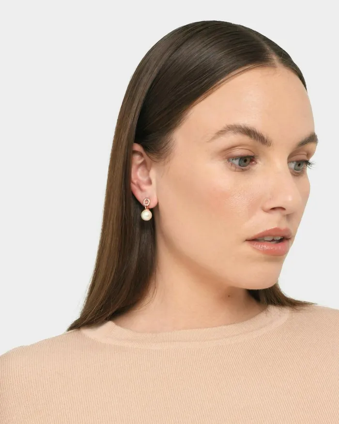 Forcast Yvonne 16k Gold Plated Earring Rose Goldgold Women Earrings