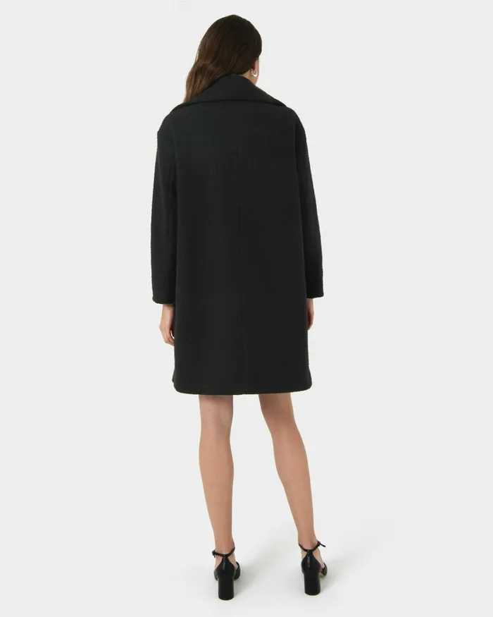 Forcast Zahra Boucle Yarn Coat Black Women Coats