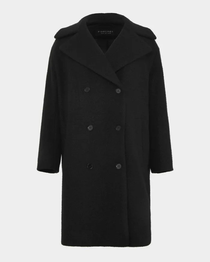 Forcast Zahra Boucle Yarn Coat Black Women Coats