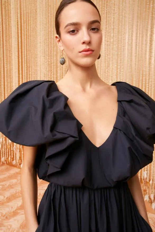 Francesca Dress Noir Women Ulla Johnson Dresses Francesca Dress Noir Women Ulla Johnson Dresses