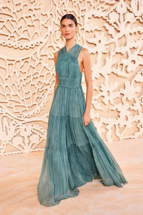 Freesia Gown Kelp Women Ulla Johnson Dresses
