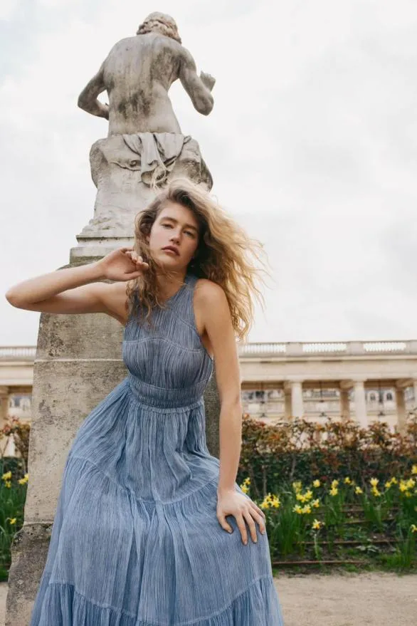Freesia Gown Slate Women Ulla Johnson Dresses Freesia Gown Slate Women Ulla Johnson Dresses