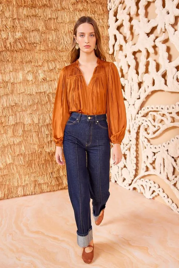 Freja Blouse Amber Women Ulla Johnson Tops