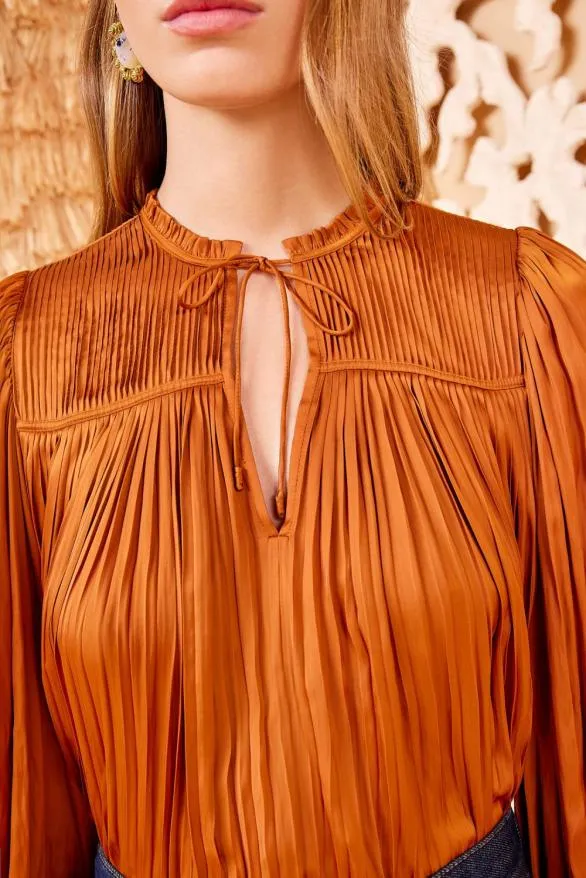 Freja Blouse Amber Women Ulla Johnson Tops Freja Blouse Amber Women Ulla Johnson Tops